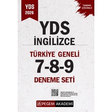 Data Yayınları Pegem 2026 Yds Ingilizce Türkiye Geneli 3 Deneme Çözümlü (7-8-9) Pegem Akademi Yayınları