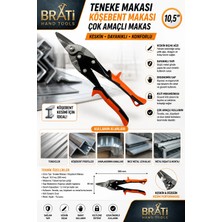 BRATİ HAND TOOLS Teneke Makası Köşebent Makası Çok Amaçlı Makas