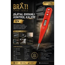 BRATİ HAND TOOLS Dijital Ekranlı Kontrol Kalemi 12 V