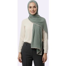 Ang-Scarf 75 x 180 Su Yeşili Renk Müslin Şal - Ağırlık Yapmaz - Ütü Gerekmez - Dört Mevsim Kullanıma Uygun - Kayma Yapmaz