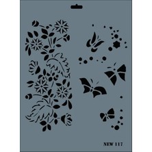 Blueb Rich New Seri N-117 Stencil 35X25 cm