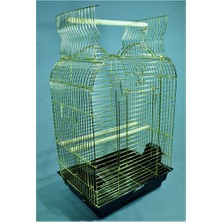 Shophnrl Eurogold Papağan Kafesi Açılır Çatılı Pirinç (47X36X70)