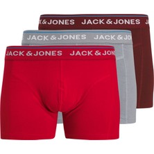 Jack & Jones Erkek 3'lü Boxer Paketi - Branco