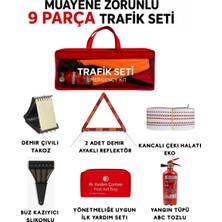 Carvorio Trafik ve Ilk Yardım Seti Muayene Uyumlu  9 Parça Eko