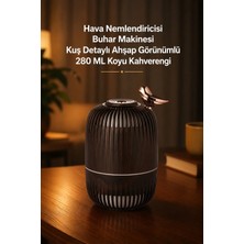 Premini Kuş Detaylı Ahşap Görünümlü Hava Nemlendirici ve Aroma Difüzörü