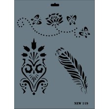 Blueb Rich New Seri N-119 Stencil 35X25 cm