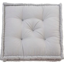 SİTEHOME Fransız Yer Minderi 60X60 Puf Gri