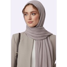 Ang-Scarf 75 x 180 Pudra Renk Müslin Şal - Ağırlık Yapmaz - Ütü Gerekmez - Dört Mevsim Kullanıma Uygun - Kayma Yapmaz