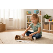 Belirtilmemiş Ahşap Matematik Çarpım Tablosu Öğrenme Seti - Montessori Eğitici Kart Oyunu Çocuklar Için