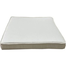 SİTEHOME Koton Krem Fitilli 53X46 cm Sandalye Koltuk Minderi