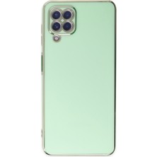 Bezos Galaxy A22 Kılıf Volet Silikon - Açık Yeşil