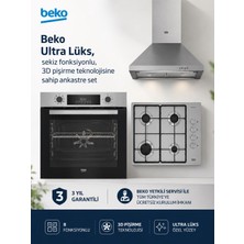 Beko Ultra Lüks Ankastre Set | 8 Fonksiyonlu 3D Pişirme | Inox | 3 Yıl Garantili | Yetkili Servis ile Tüm Türkiye'ye Kurulum