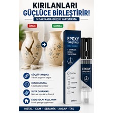 Primeaks Epoksi Şırınga Tipi Yapıştırıcı 24 ml |  Cam Seramik Porselen Ahşap Güçlü Epoksi Yapıştırıcı