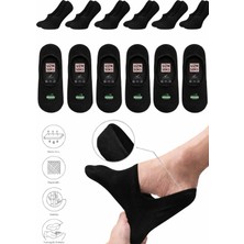 UZN Socks 5’li Siyah Dikişsiz Pamuklu Silikonlu Kaymaz Babet Çorap | Terletmez - Iz Yapmaz