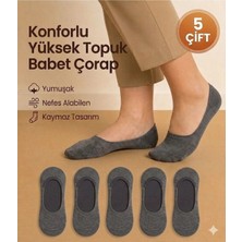 UZN Socks 5 Çift Erkek Babet Patik Pamuklu Çorap