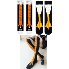 UZN Socks 3 Çift Komik Hayvan Ayaklı Çorap Seti - Diz Üstü & Diz Altı Tavuk ve Ördek Pençesi Tasarımlı