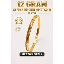 Aks Gold 22 Ayar TSE Belgeli (12 GRAM) Burgulu Merdiven Ajda Altın Bilezik Gold Bilezik Düğün Nişan