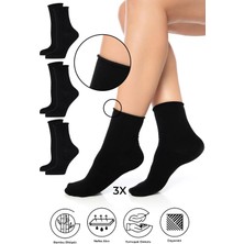UZN Socks Kadın 3 Çift Dikişsiz Bambu Çorap – Nefes Alan, Terleme Önleyici, Günlük Rahat