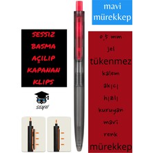 Seyfi Kırtasiye 0,5 mm Jel Tükenmez Kalem Akıcı Hızlı Kuruyan Mavi Renk Mürekkep Writech Amerikan Marka Sessiz Kalem