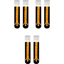 UZN Socks 🐔 Tavuk Ayağı Desenli Eğlenceli Çorap – 3 Çift | Unisex, Konforlu & Dikkat Çekici