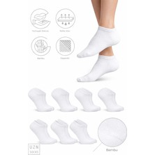 UZN Socks Bambu Unisex Beyaz Patik Çorap 20’li Set – Erkek Kadın Uyumlu, Nefes Alır, Yumuşak Dokulu