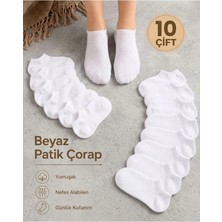 UZN Socks 10’lü Premium Beyaz Kısa Patik Çorap