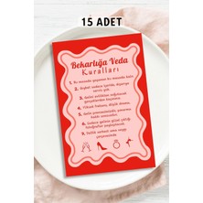Metranya Bekarlığa Veda Kuralları 15 Adet Eğlenceli Bride To Be Partisi Oyun Soru Kartı Nedime Gelin Düğün
