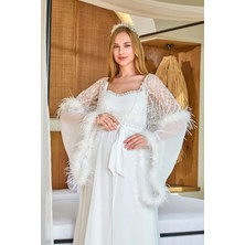 Ang Butik Aqua 25596-K Kadın Sabahlık
