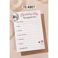 Metranya Doğum Günü Partisi - Tavsiyeler Kartları 15 Adet Happy Birthday Konsepti Soru Seti Sevgiliye Hediye