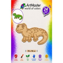 ArtMaster Ahşap Boyama Kertenkele 24 Adet 10X15CM Boyama Böcek Figürleri Etkinlik Çoçuk Gelişim Motor Beceri Kreş Anasınıfı