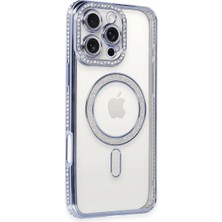 Mudanis Apple Iphone 16 Pro Kılıf Joke Simli Magneticsafe Kılıf - Mavi