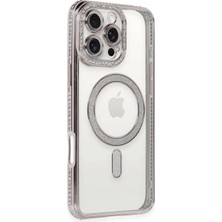 Mudanis Apple Iphone 16 Pro Kılıf Joke Simli Magneticsafe Kılıf - Pembe