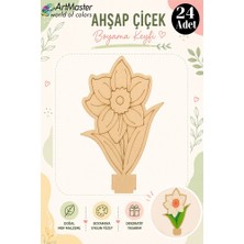ArtMaster Ahşap Boyama Nergis 24 Adet 10X15CM Boyama Çiçek Figürleri Etkinlik Çoçuk Gelişim Motor Beceri Kreş Anasınıfı