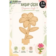 ArtMaster Ahşap Boyama Zambak 24 Adet 10X15CM Boyama Çiçek Figürleri Etkinlik Çoçuk Gelişim Motor Beceri Kreş Anasınıfı