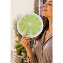 Motto Ticaret Limon Desenli Kore Yelpaze