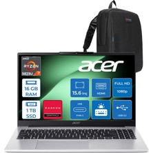 Acer Aspire Lite Amd Ryzen 7 5825U 16GB 1tb SSD Radeon Graphics 15.6" Fhd 60Hz LCD Windows 11 Home Taşınabilir Bilgisayar NXDLQEY5H08 + Zetta Çanta