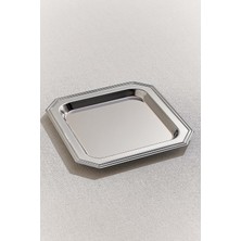 Paşabahçe Octagon Metal Tepsi Kare, Şık Servis Tepsisi