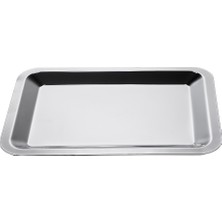 Paşabahçe Keyif Metal Dikdörtgen Tepsi Silver, Şık Servis Tepsisi