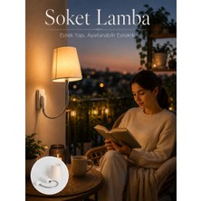 OEMTR Priz Lambası Esnek Kollu Yatak Başı Aydınlatma