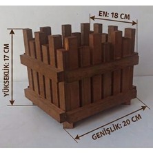 Green Efficiency Emprenyeli Doğal Ahşap Çok Amaçlı Saksılık-Organizer