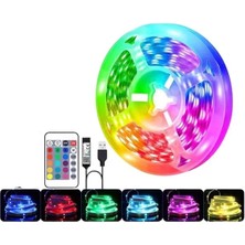 AyrStore Rgb Şerit LED 10 Metre LED Işık Kumanda ile Kontrol Rgb