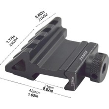 Fantastik Store Taktik 45 Derece Açı Ofset Yan Adaptörü Rts 20MM Picatinny Ray ( Lisinya )