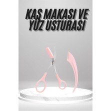 Fantastik Store 2'li Kaş Bakım Seti Taraklı Kaş Makası ve Kaş Usturası Kaş Şekillendirici - Lisinya