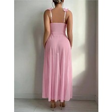 Lüx Wood 835 Kadın Balenli Ince Askılı Şık Gecelik