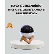 Premini USB Aromaterapi Hava Nemlendirici, Projeksiyon Işıklı, Sessiz ve Şık Tasarım