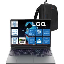 Lenovo Loq Intel Core Ultra 7 356H 16GB Ddr5 4tb SSD 8GB/RTX5060/115W 15.3" Wuxga %100SRGB 165Hz Windows 11 Home Gaming Bilgisayar 15IPH1156H05 + Zetta Çanta