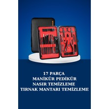 Fantastik Store 17 Parça Manikür Seti Taşınabilir Özel Çantalı El ve Ayak Bakımı Tırnak Batığı Temizleme - Lisinya