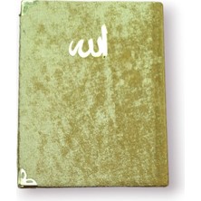 Fantastik Store Çanta Boy Kadife Kapaklı Yasin Kitabı Süngerli 128 Sayfa Gold Renk