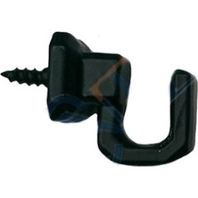Premini Küçük Siyah Vidalı Kanca, 15X18MM, Dayanıklı ve Pratik Askı Parçası