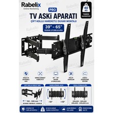 Premini 39-65 Inç Hareketli Tv Askı Aparatı, Vesa Uyumlu, 40 kg Taşıma Kapasiteli
